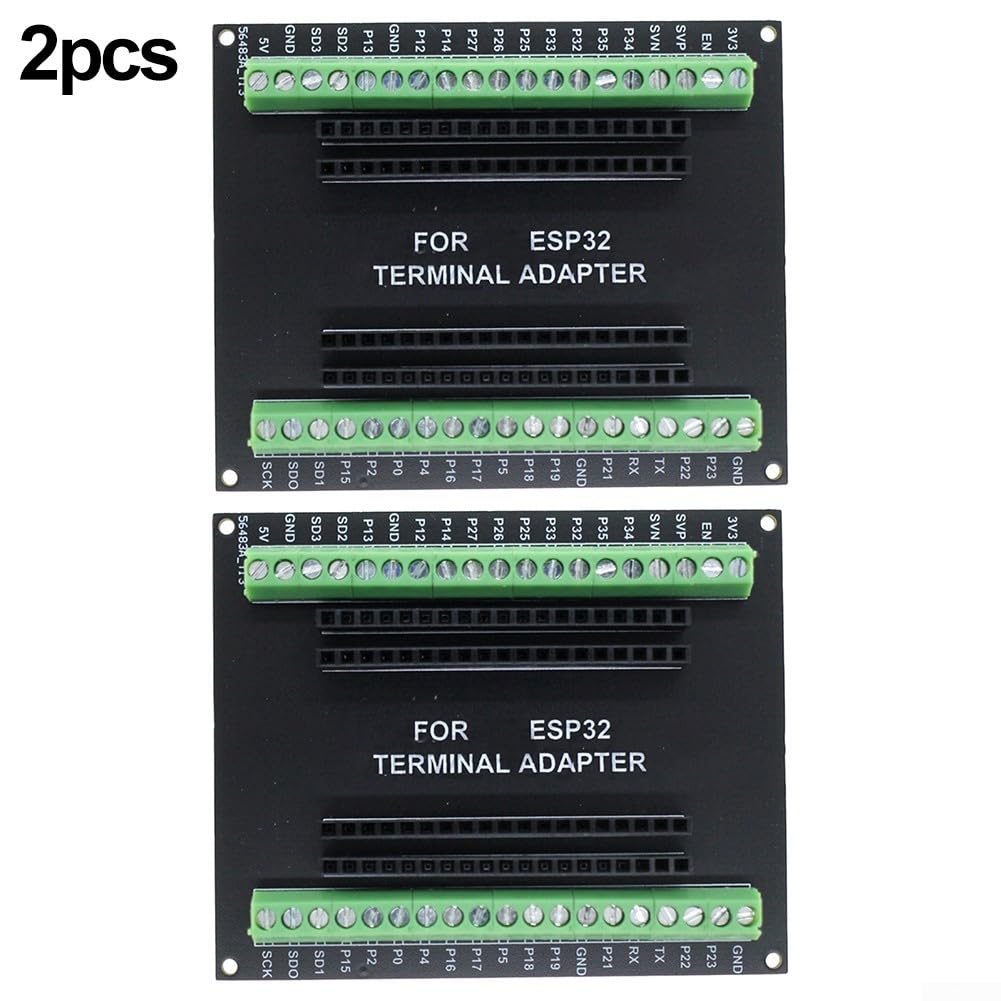 Paquete de 2 placas de 38 pines para ESP32, amplía las conexiones GPIO para una funcionalidad mejorada