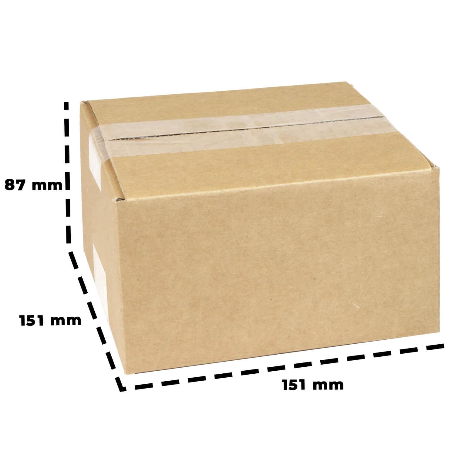 smiley pack 300 Stück Faltkartons 150 x 150 x 80 mm KK05 braun Versandkarton Verpackungskartons 15 x 15 x 8 cm aus Wellpappe 1 wellig Karton Pappkarton Versandbox Paket Päckchen