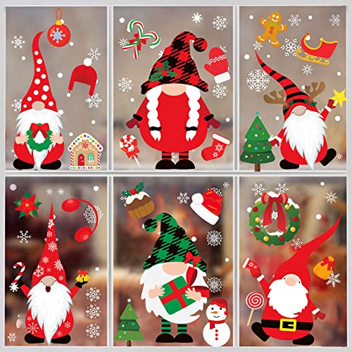 Funnlot Christmas Window Clings Christmas Window Clings 316PCS Christmas Window Stickers Christmas Window Decals 8 Sheets Christmas Window Decorations Window Clings for Glass Windows