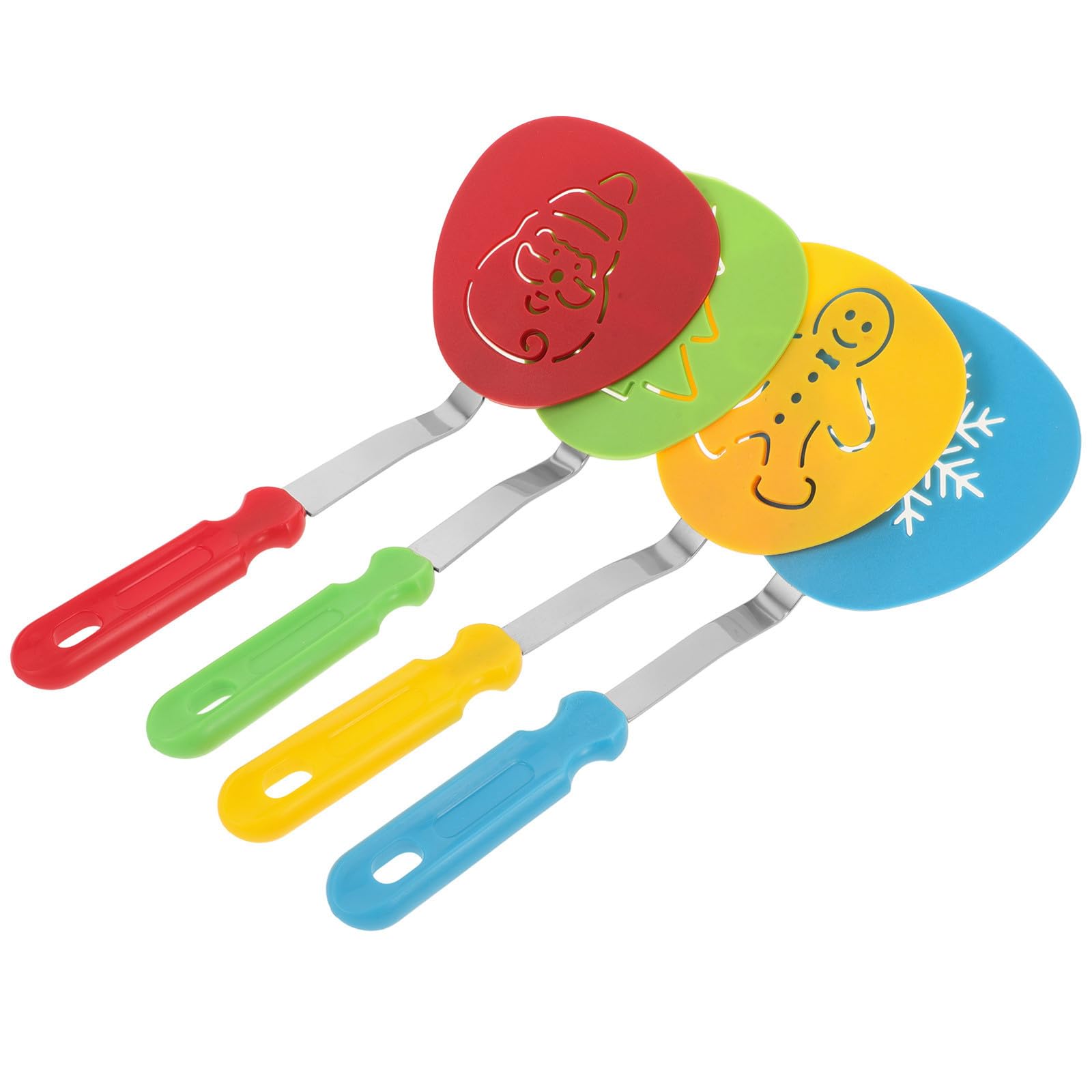 Toyvian 12 Pezzi Spatola da Cucina Natalizia Festiva in Silicone con Manico
