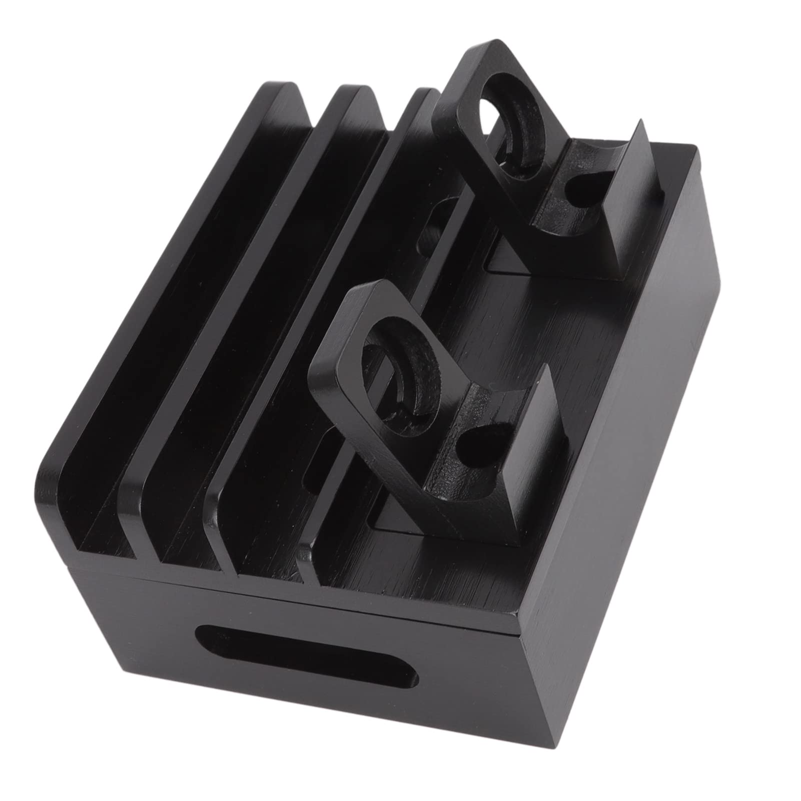 Multifonction 5 ports Port Station de charge Rack pour les comprimés de téléphones montres et autres électroniques pour le dortoir ou le camping environ 11,3x13x17cm (Noir)