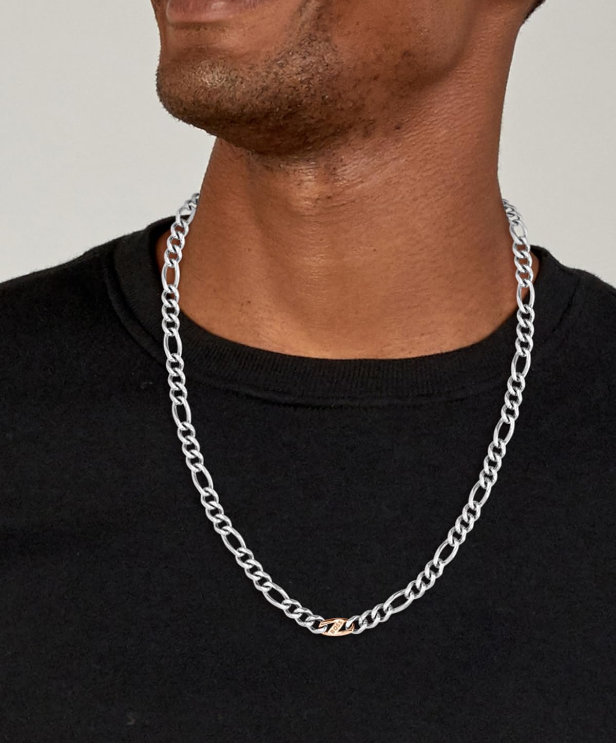 BOSS Jewelry Collana o Bracciale a catena da uomo Collezione RIAN in acciaio inossidabile bicolore