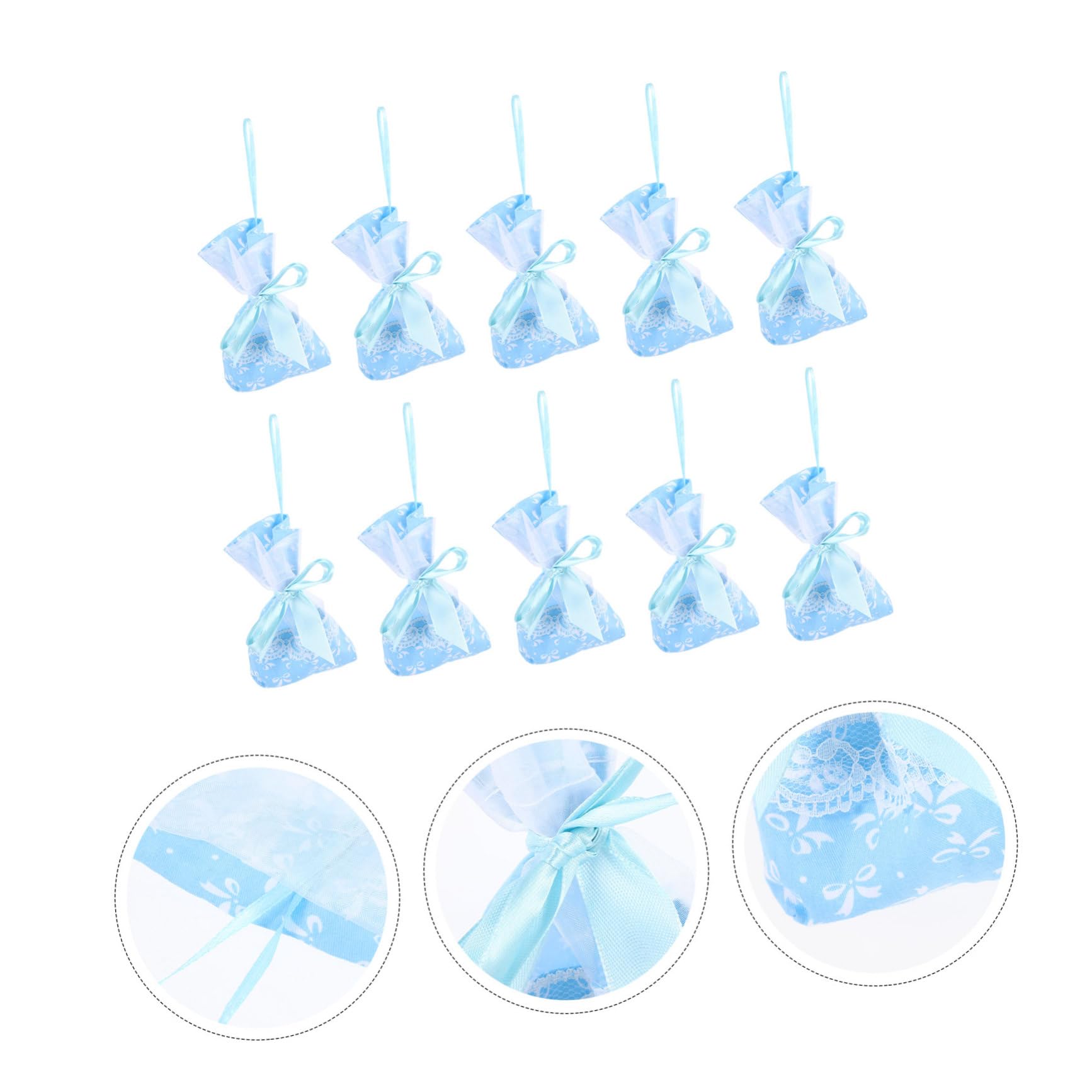 FOMIYES Elegant Decorative Pouches 10 Pack Empty Sachet Bags Multi-Purpose Storage Pouches for Festivals Giving