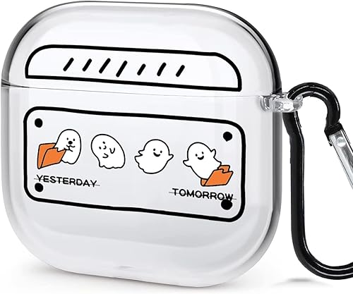 Funda para AirPods 3, para AirPods de 3 generación, funda transparente de dibujos animados, diseño elegante de anime kawaii, divertido protector a