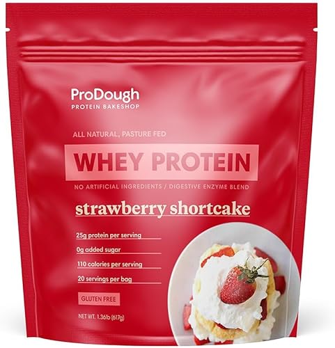 ProDough Gourmet Whey Isolate - Proteína en polvo hidrolizada para batido - Mezcla de enzimas de fácil digestión, 0.88 oz de proteína por porción,
