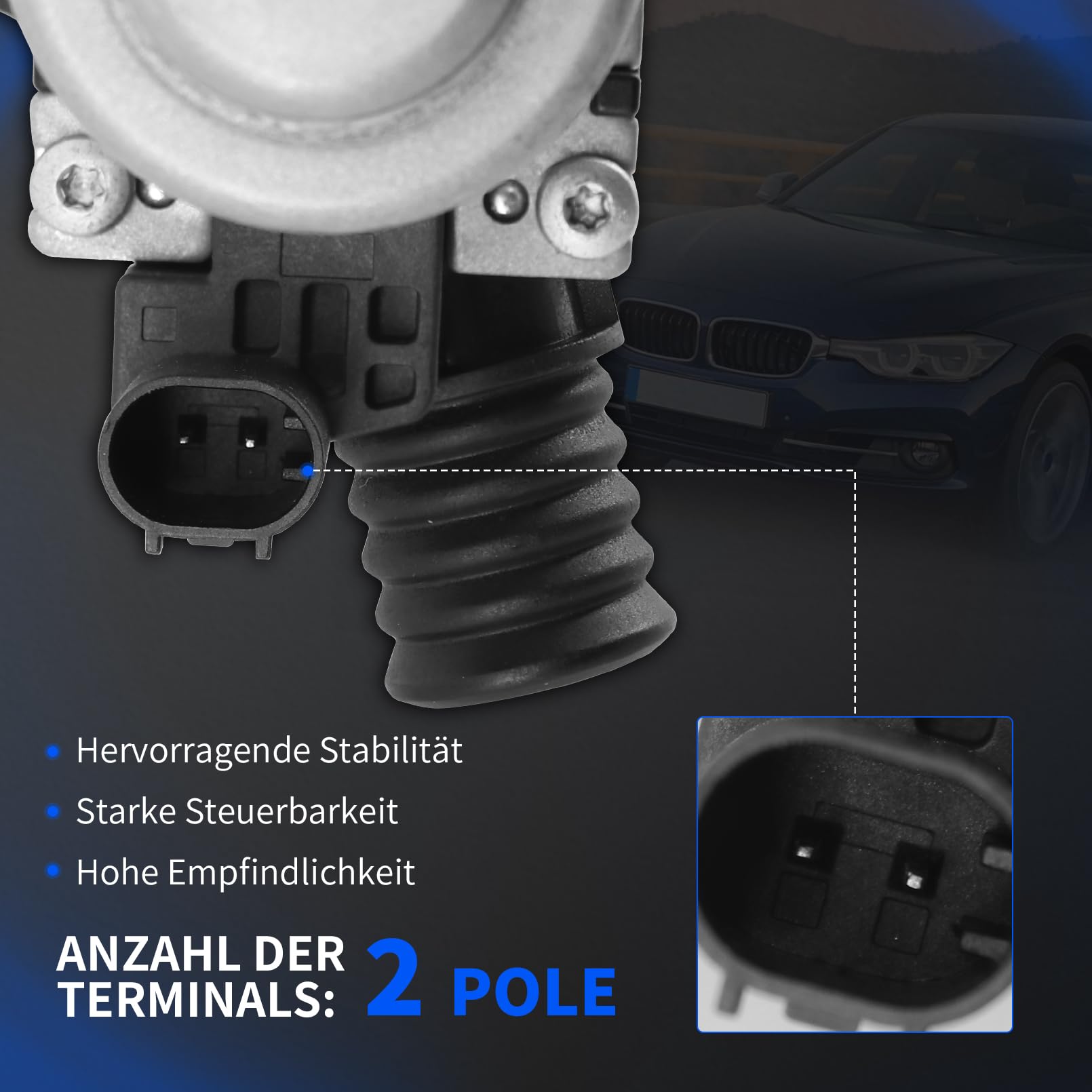 64118369807 - Válvula de control de refrigerante compatible con BMVV 3 E46 X3 E83 Z3 E36 Válvula de control de refrigerante para calefacción