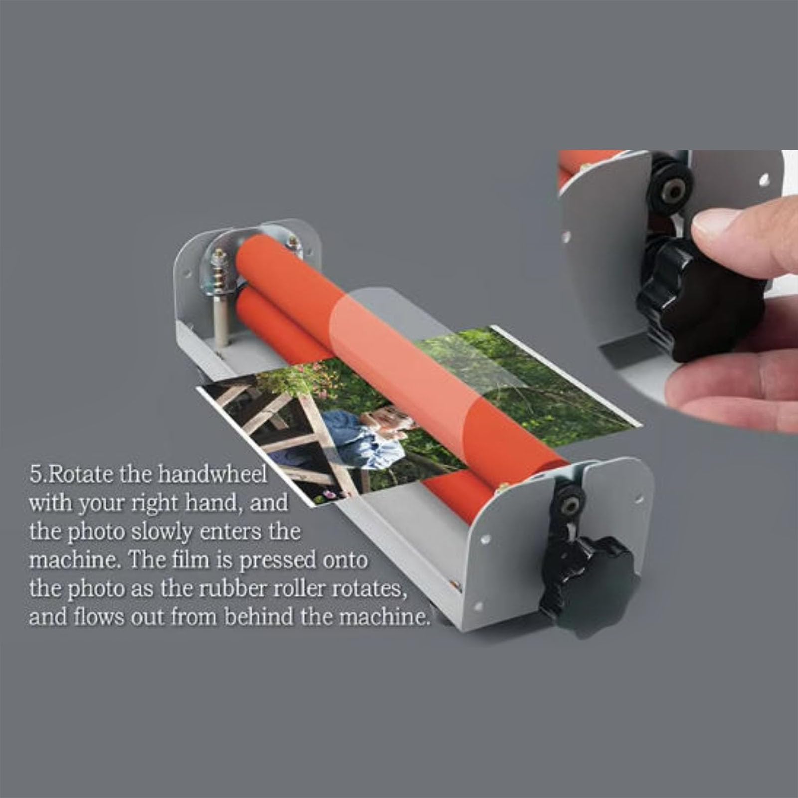 Laminatore a Freddo Manuale, Laminatore a Pressione Manuale di 12 Pollici con Album Fotografico da 6 Pollici, Larghezza 254 mm e Spessore del Materiale 5 mm per Ufficio, Scuola, Foto, Poster, Matrimon
