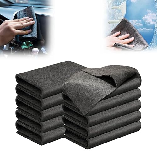 PETUPS Thickened Magic Cleaning Cloth, 2024 Multifunctional Magic Cloth, Reusable Microfiber Cleaning Rag Lint Free Cloth, Miracle Cleaning Cloth for Windows, Mirror, Glass, Car(7.87 * 11.81in,10pcs)