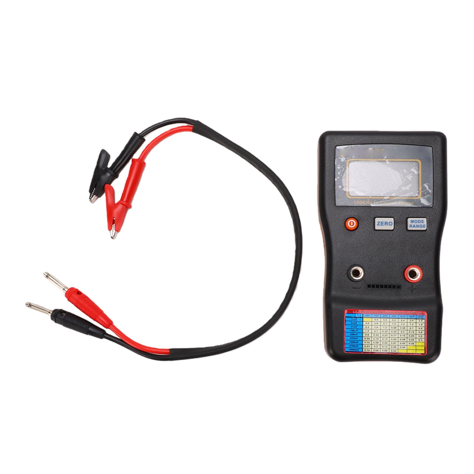 Generic Cyfrowy Miernik Pojemności Szybki Pomiar Tester Wyświetlacza LCD Elementów Obwodów, Rezystancja Wewnętrzna 0-100R, Zasilany Bateriami AA