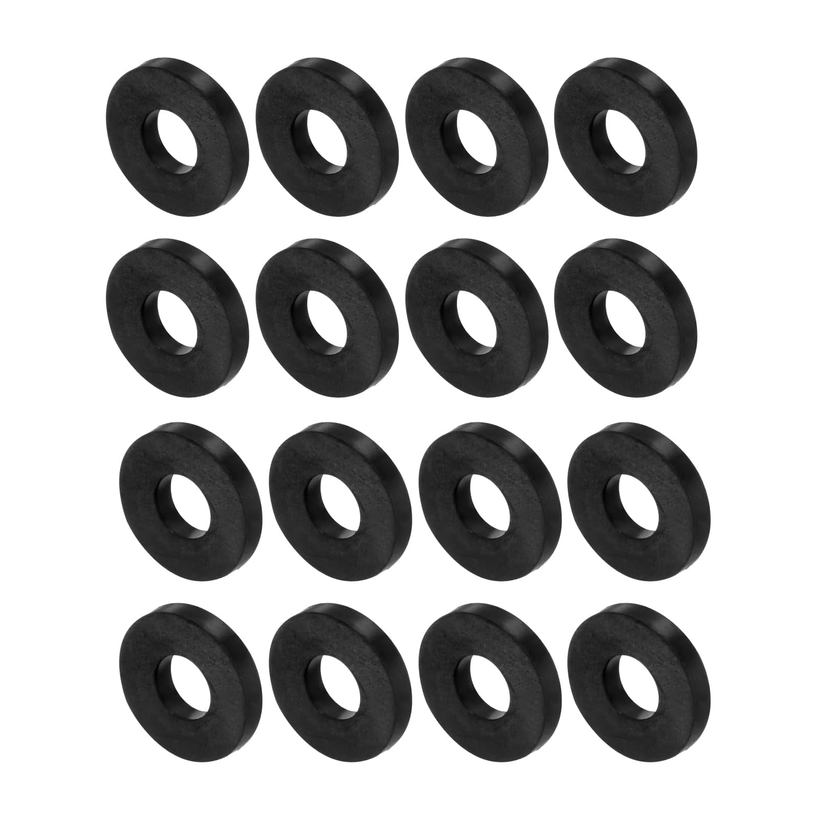 Unifizz 16PCS Rubber Spacers 30mm OD 12mm ID 5mm Height Round Anti Vibration Spacer Rubber Bushing Grommets Thick Rubber Washers for Home Car Accessories
