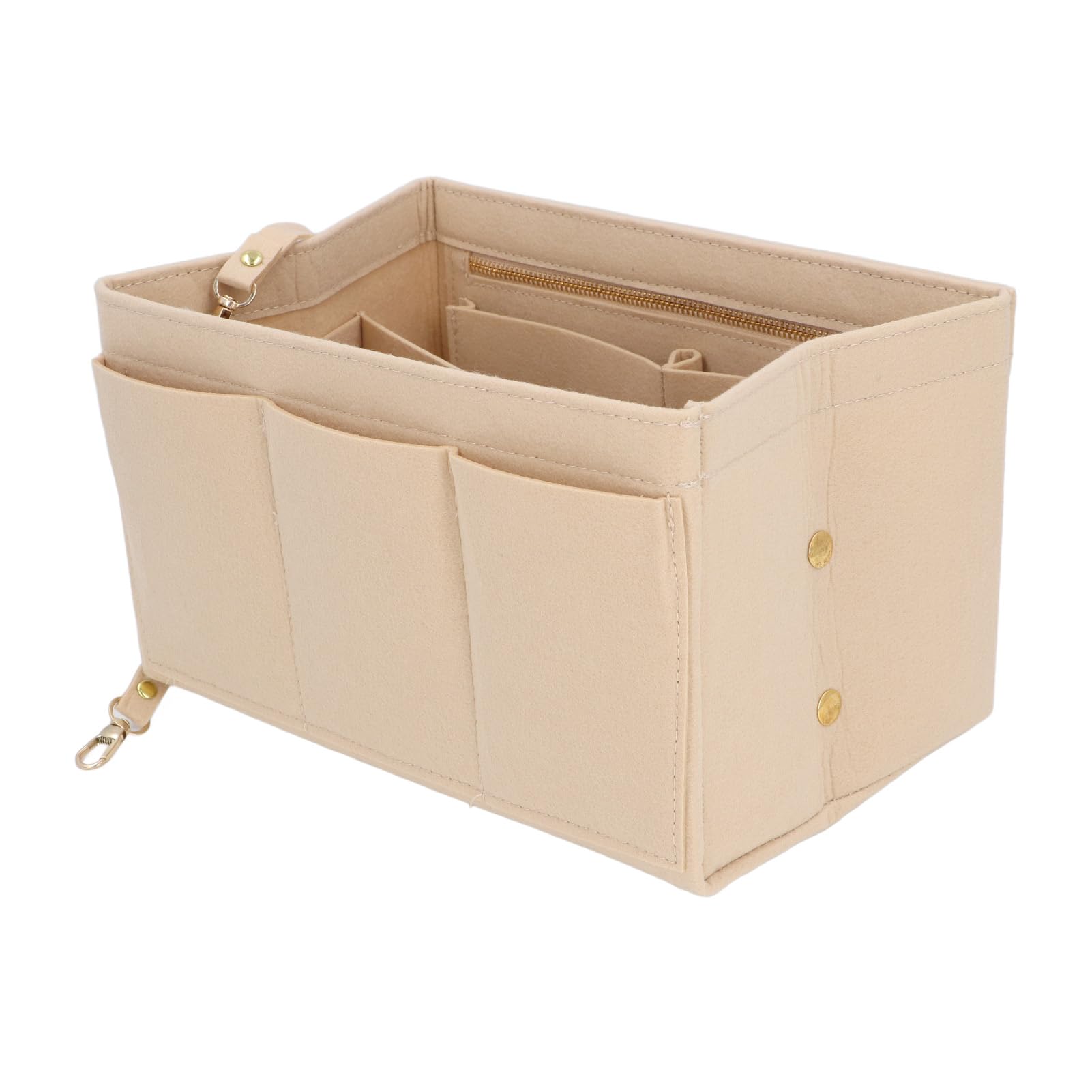 Large Capacity Felt Organizer Insert, Versatile Travel Divider Storage Handbag for Cosmetic and Desktop Storage