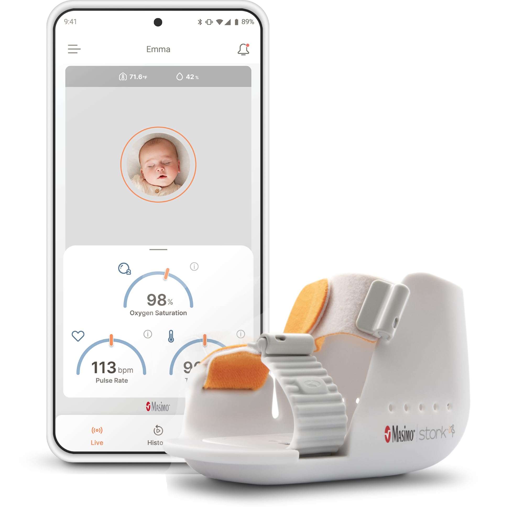 Masimo Stork Boot - Soft, Flexible, Medical-Grade Silicone - Easy to Clean - Works with Stork Vitals and Vitals+