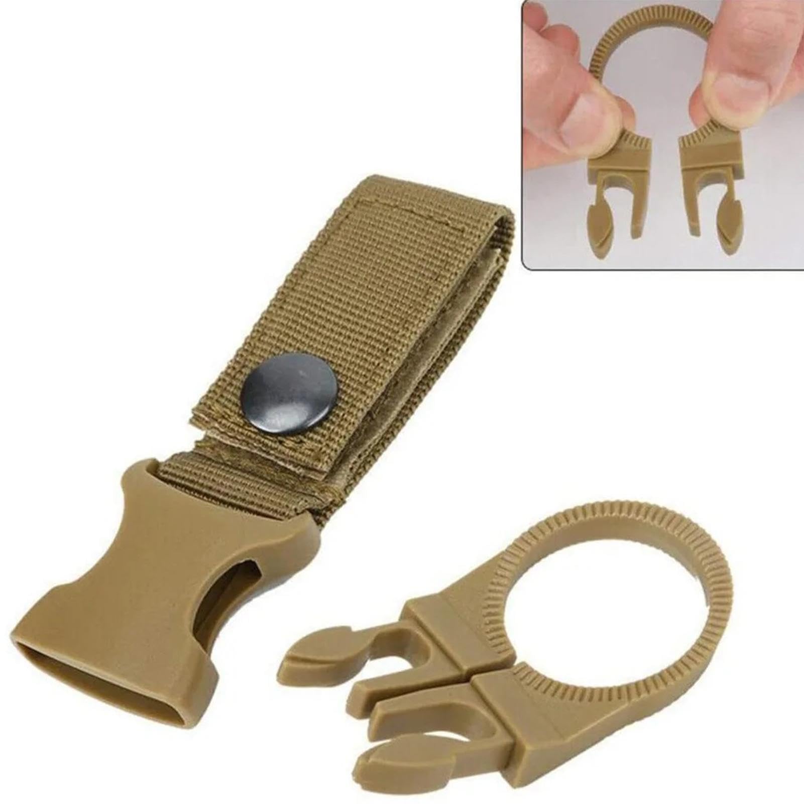 Mousqueton porte-bouteille d'eau de camping, 5 pièces, boucle de bouilloire d