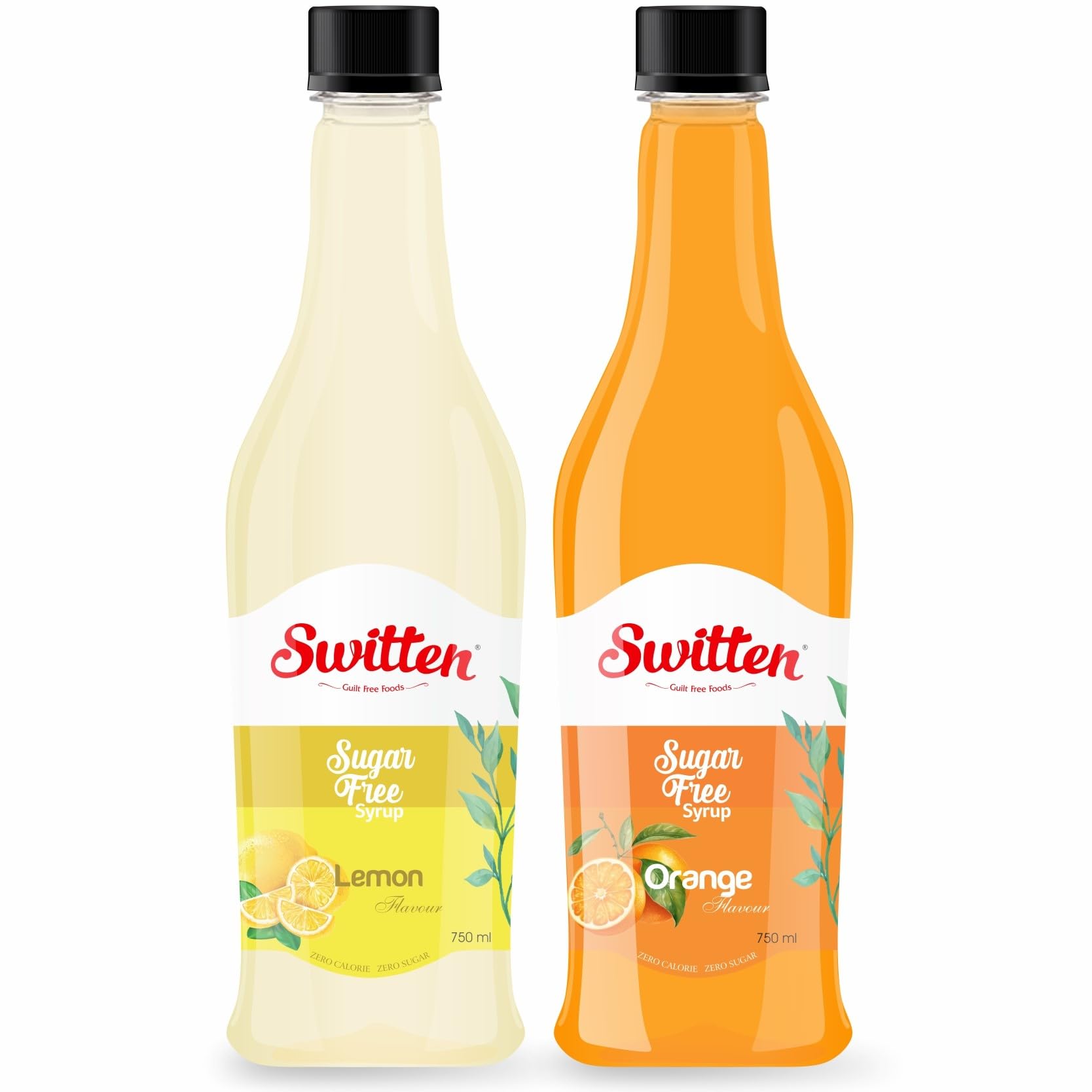 Switten Sugar Free Lemon Syrup and Orange Syrup - Pack of 2(Each 750ml) I Keto Friendly I Zero Carb I Zero Calorie I Diabetic Friendly (B0CV3MPLWD) Amazon Price History, Amazon Price Tracker