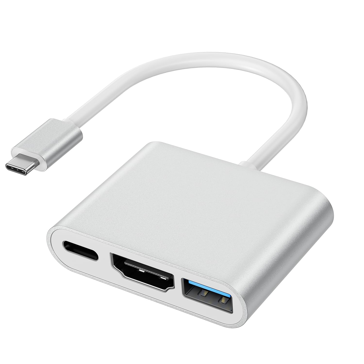 Amazon | USB C HDMI 変換 アダプタ 3-in-1 【4K@30Hz解像度 / 100W PD
