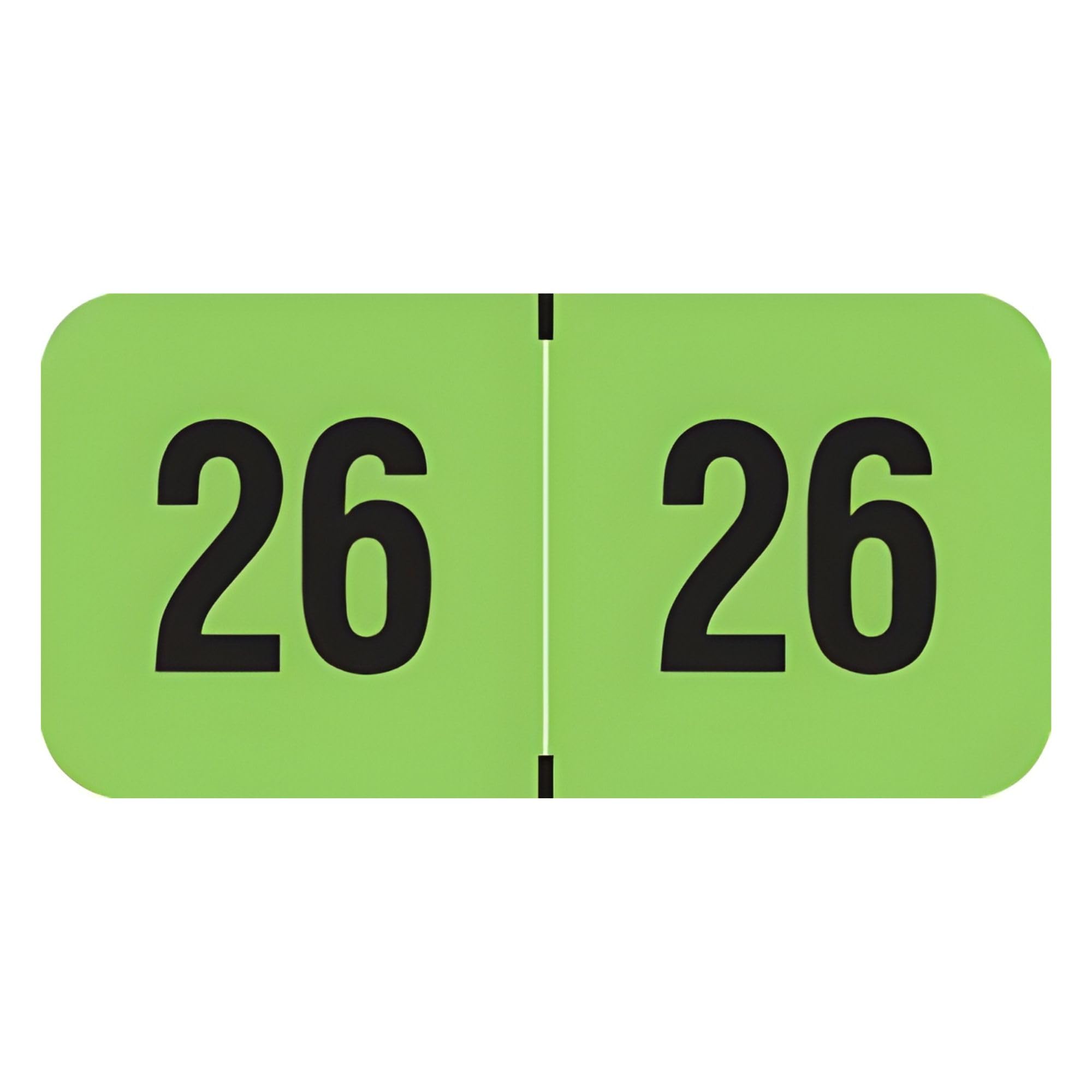 2026 Year Stickers, Doctor Stuff 2026 Chart Stickers, Fluorescent Green Color Coded, USA Made Year Labels for End Tab File Folders, 500 Labels/Roll in