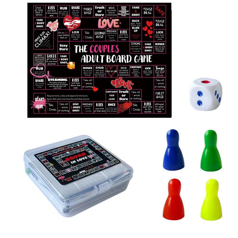 New Couple's Adult Board Game - Creative Conversations for Date Nights in the Bedroom (Style 02)