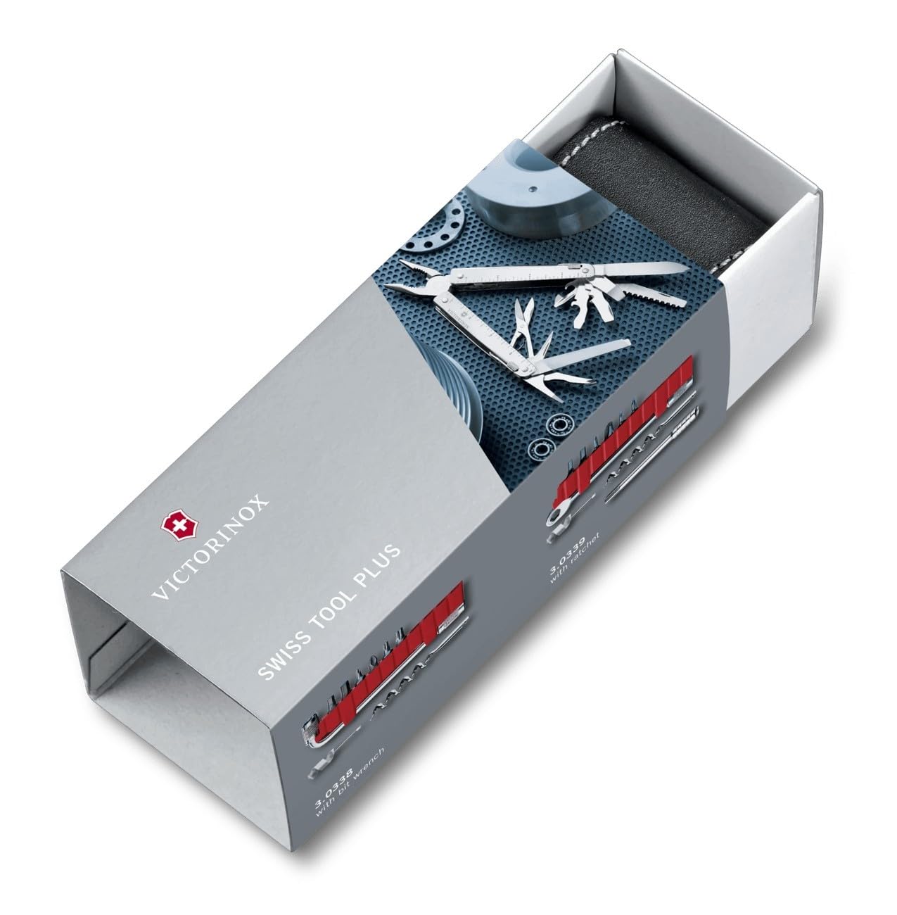 Victorinox Swiss Tool X Plus Ratchet, Multiherramienta de Bolsillo Suiza, Multifunción, 38 Funciones, Alicate multiuso de punta fina, Bloqueable