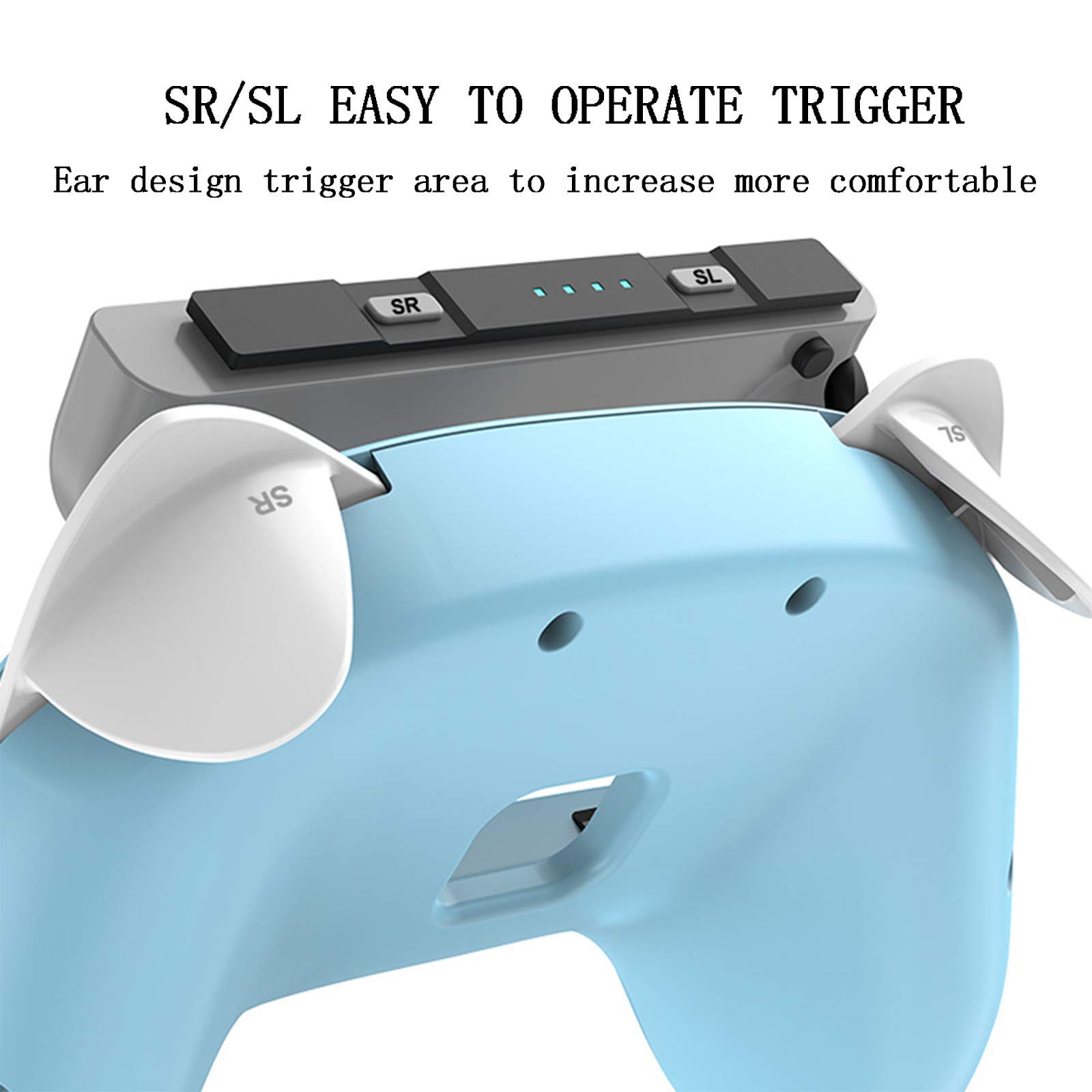 RajoNN Volanti con Impugnatura e Interruttore per Controller Joy-con per Nintendo Switch, Impugnatura Joy-con per Gioco Mario Kart/Kit di Accessori per Nintendo Switch (4 Confezioni Deluxe),