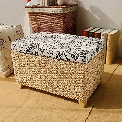 Banc ottoman de rangement repose-pieds tabouret coffre kaki