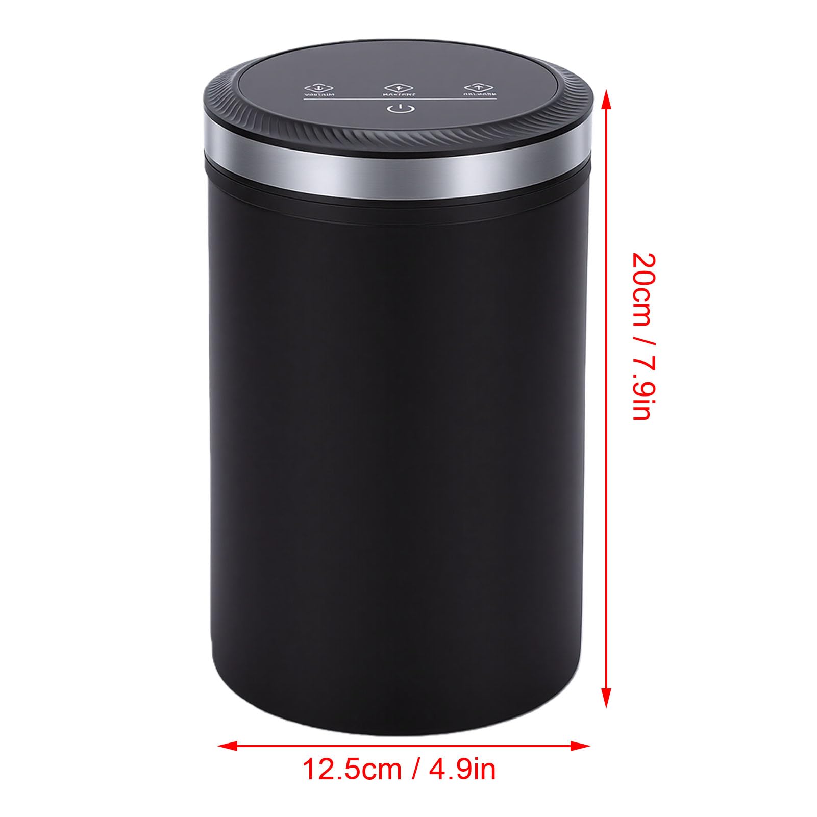 AUNMAS Vakuum-Kaffeekanister, Luftdicht, Digitalanzeige, USB, Automatische Aufladung, Edelstahl-Lebensmittelaufbewahrungsbehälter für Zucker, Gemahlenen Kaffee, Bohnen, Tee, Zucker