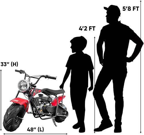 Miniatura 7 de XtremepowerUS Mini Bicicleta 99cc de 4 tiempos con motor de gasolina para todo terreno, Mini Motocicleta de Dirt Trail Ride-on 3.5HP Azul (Azul)