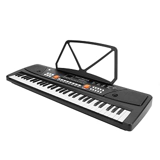 Naroote Clavier électrique 61 Touches, Piano électronique Portable Rechargeable, Clavier d’apprentissage Musical avec 16 Tonalités, 10 Rythmes, Fonction AUX IN, Idéal pour les Enfants Débutants - Les Beatles, Paul McCartney, John Lennon, RIngo Starr, George Harrison