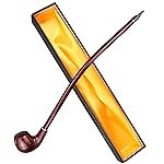 Hysagtek 16 Long Churchwarden Tobacco Pipe Wooden Long Stem Smoking Pipe with Gift Box, Pattern Random