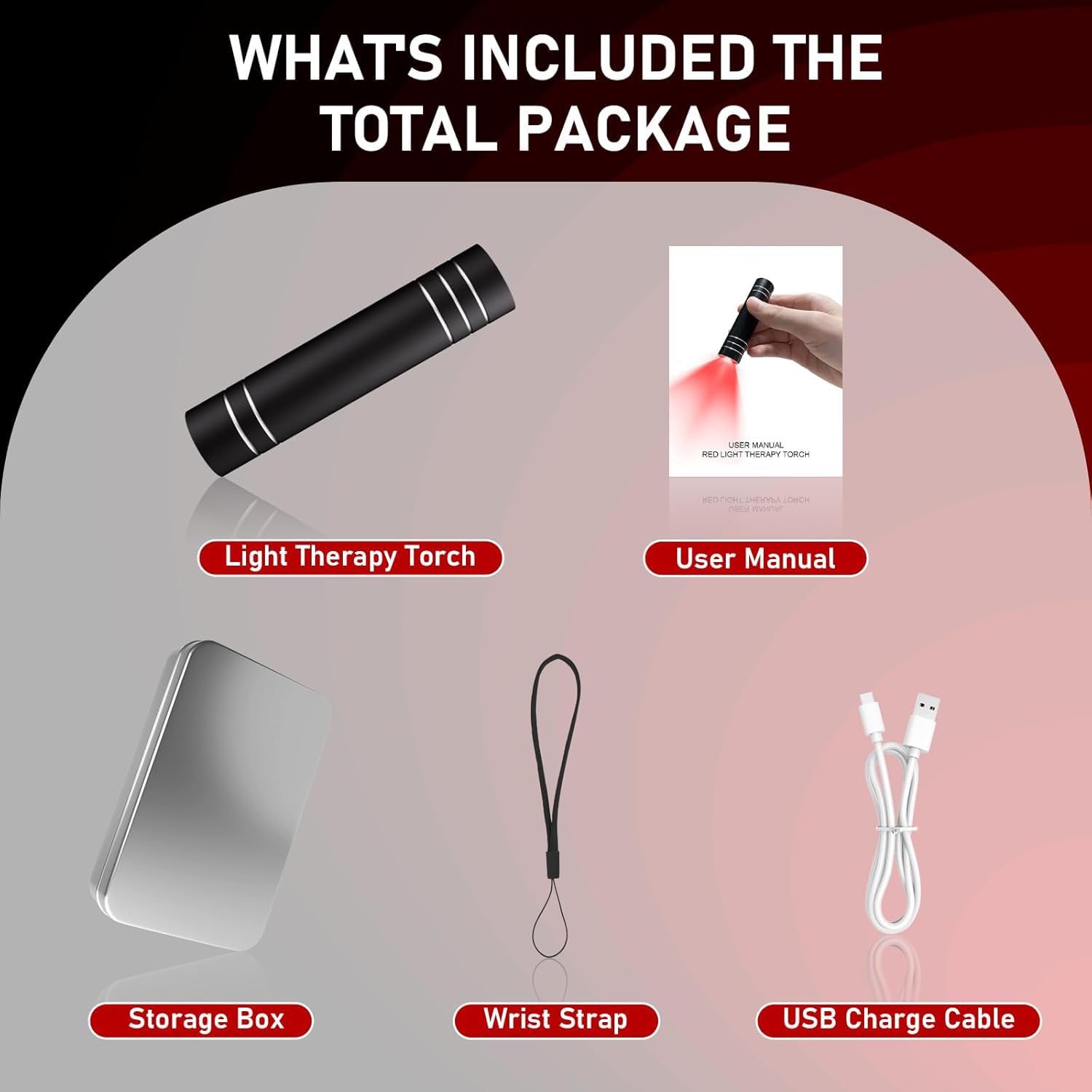 Infrared Red Light Therapy Device for Joint and Muscle, Portable Red Light Therapy Torch, Near Infrared Light for Body, Face, Neck, Back,Knee, 660nm 850nm LED Light Therapy Wand