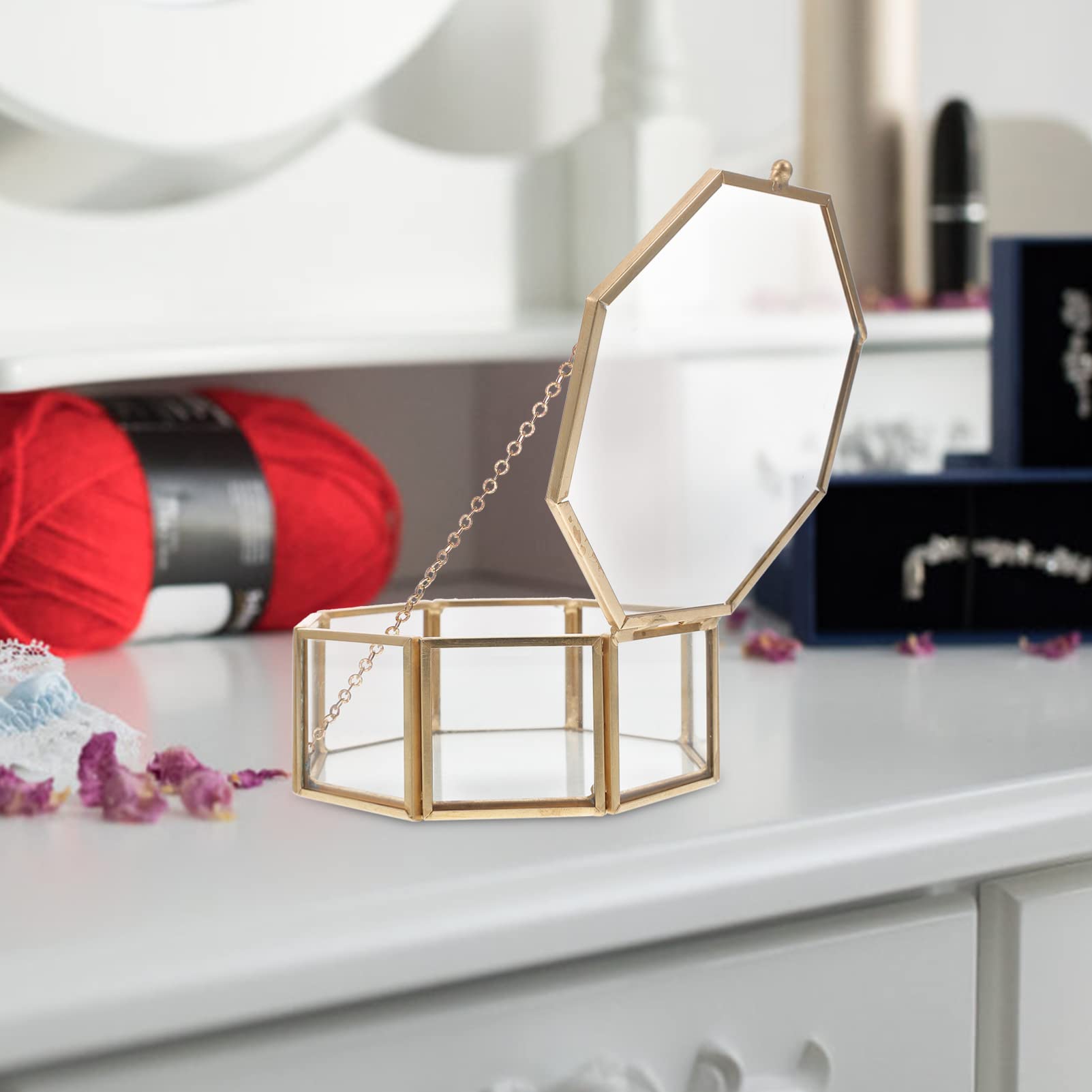 Amazon｜Cabilock 箱 八角形収納ボックス 結婚指輪 ジュエリー