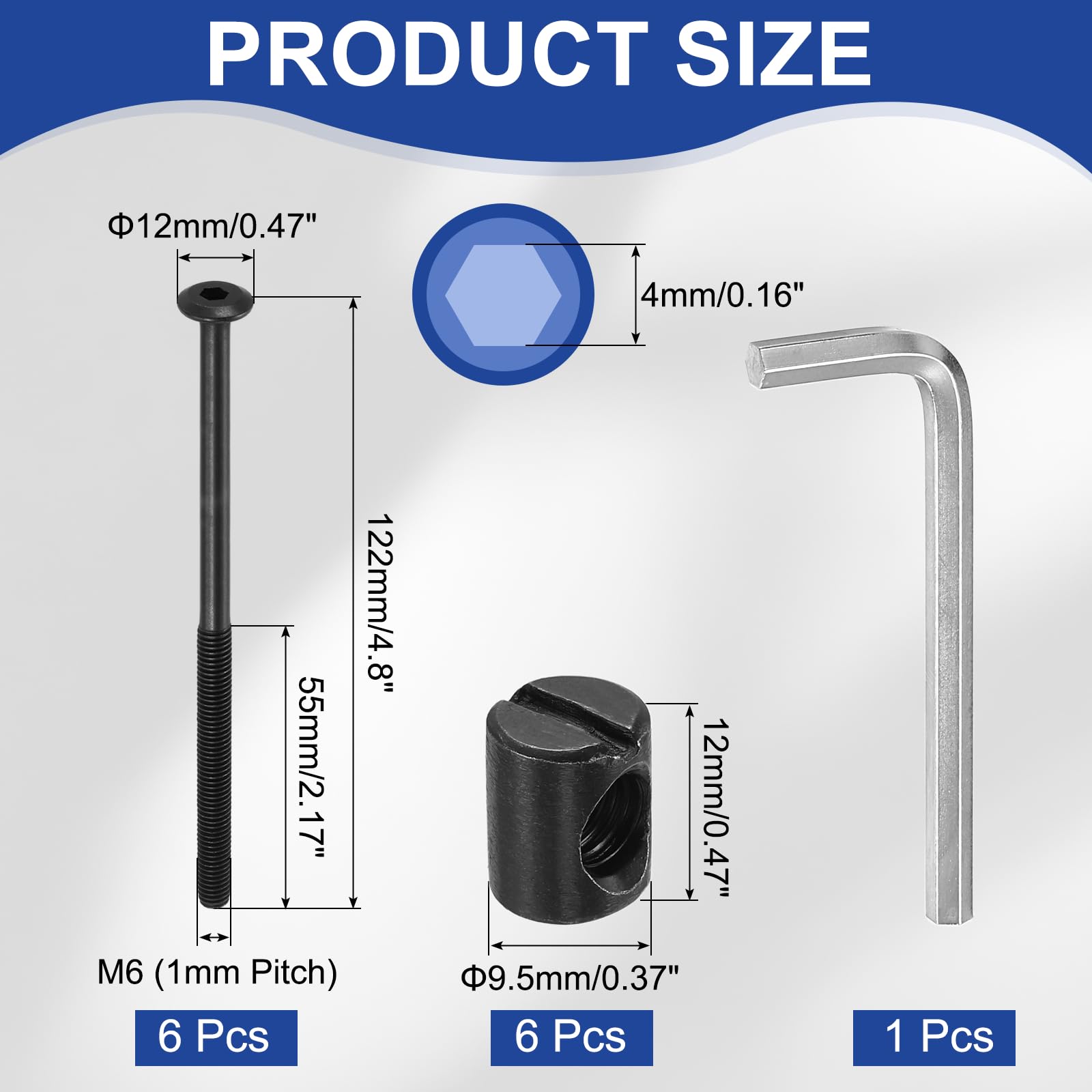 PATIKIL Furniture Bolt Nut Set - Image 2