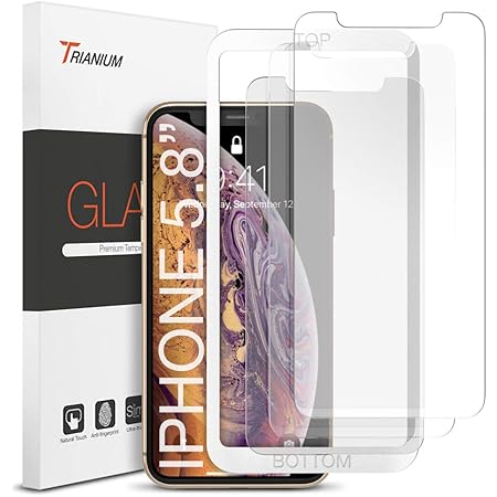 Trianium Tempered Glass Screen Protector designed for Apple iPhone 11 Pro/iPhone XS/iPhone X 5.8-inch, 3 Pack HD Clarity 0.25mm Film [Alignment Case Tool Included]