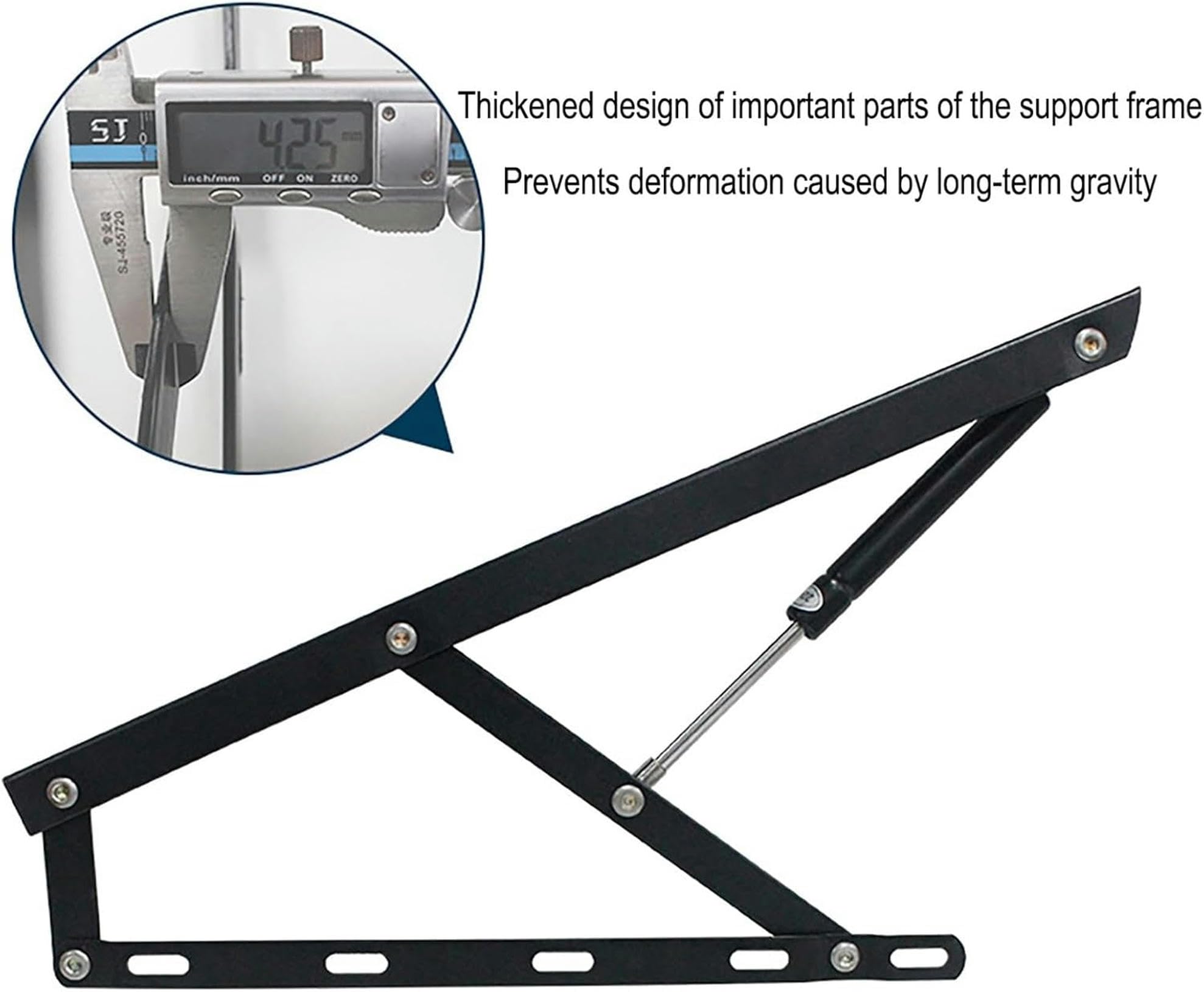 Kit de rangement pour lit hydraulique - 2 pièces - Mécanisme de levage pneumatique pour charnière pliable gain de place - Matériel de bricolage pour lit tatami