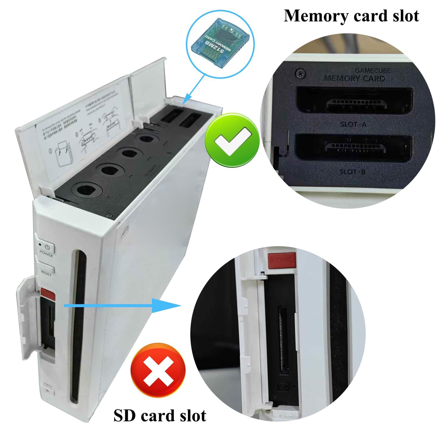 Amazon.co.jp: OSTENT メモリーカード Nintendo Wii ゲームキューブ