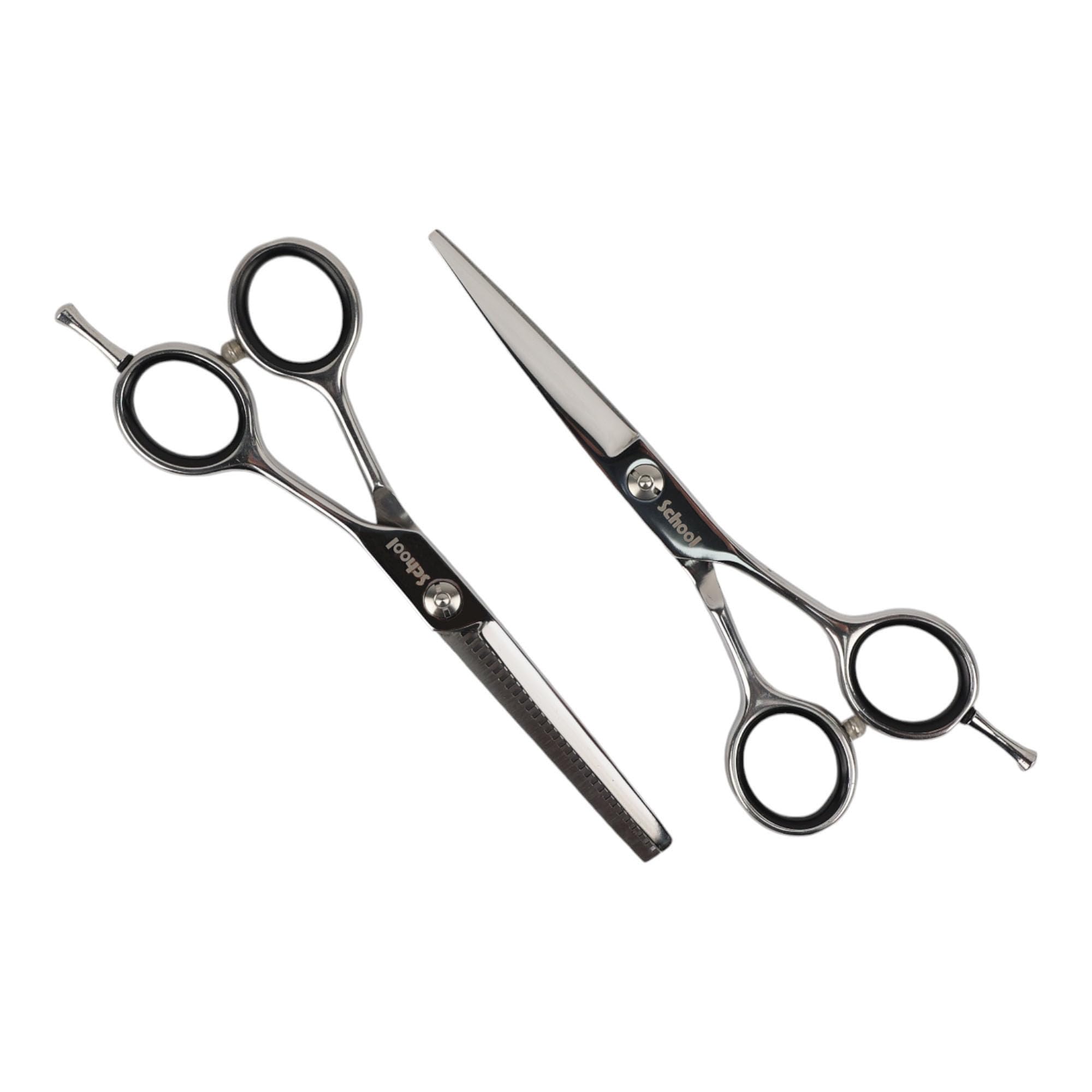 Kiepe School Series 212 Professional Hair Cutting and Thinning Scissors Set, 5.5 Inches, Beginners Hairdressing Set, Ergonomic Design, Ideal for Students and Newcomers, Made in Italy