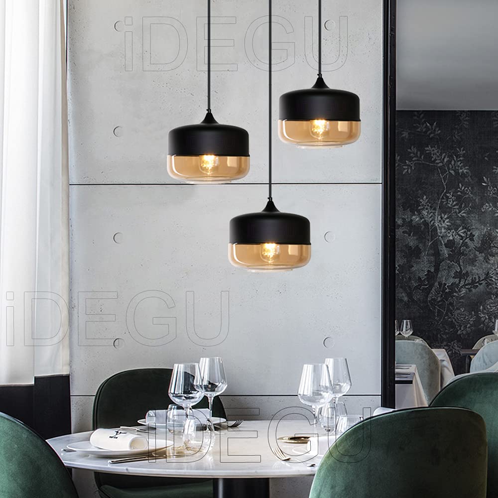 iDEGU Modern Industrial Pendant Light, Minimalist Vintage Pendant