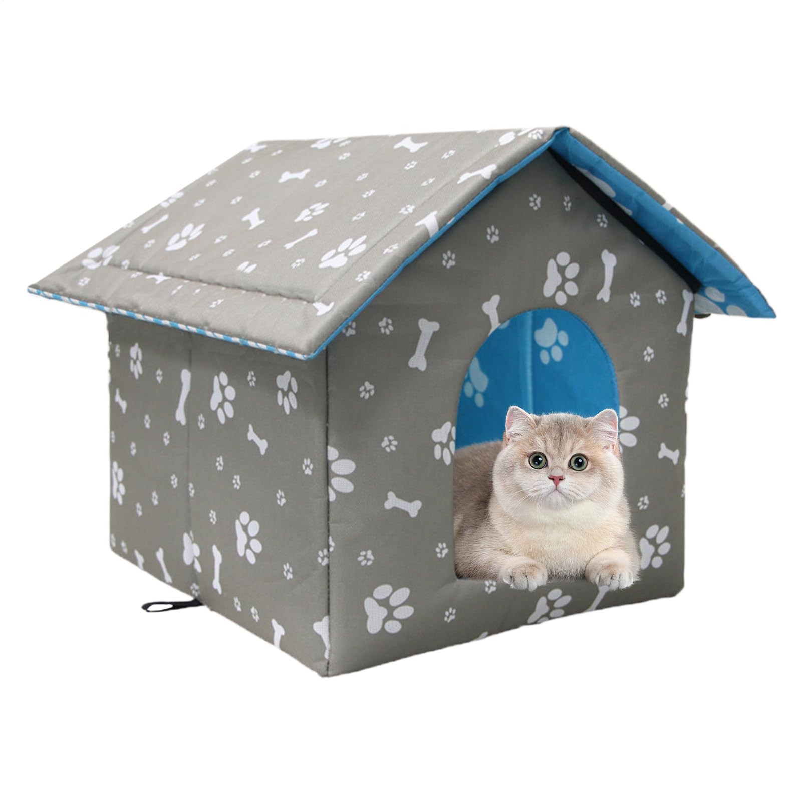 Panier pour chats et tente fermée en tissu Oxford pour hiver et voyage