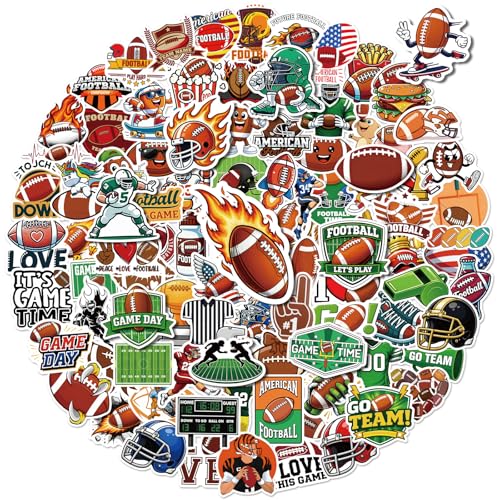Anwyll 300Pcs Football Stickers - Football Water Bottle Stickers Vinyl Waterproof Sports Ball Sticker Self Adhesive Footballs Helmet Sticker for Boy Girl Footballs Party Favors Decoration Scrapbooking