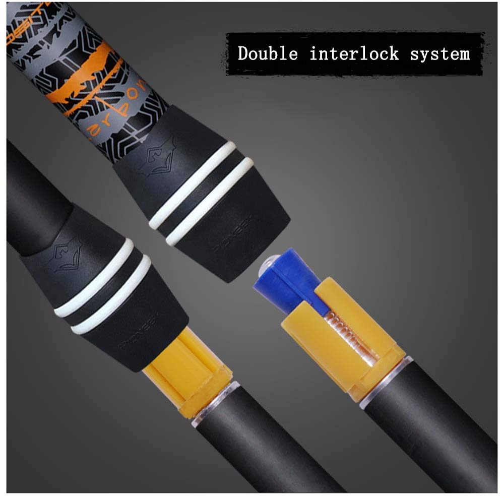 Bastones Trekking, Bastones para Senderismo Esquí 49cm - 100cm Fibra De Carbon, Anti-Choque, Ligero Y Telescopico para Montañismo, Caminata