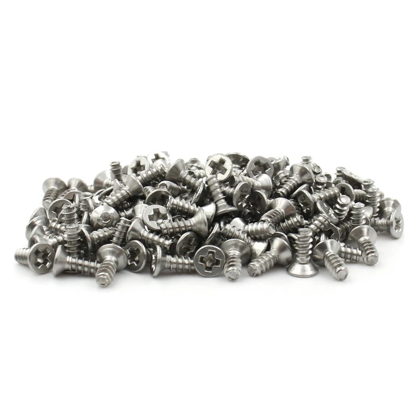 100/200 pz M1 M1.2 M1.4 M1.7 M2 M2.5 304 In Acciaio Inox Croce Incasso A Testa Piatta Viti Autofilettanti(6mm,M1.2 (200pcs))