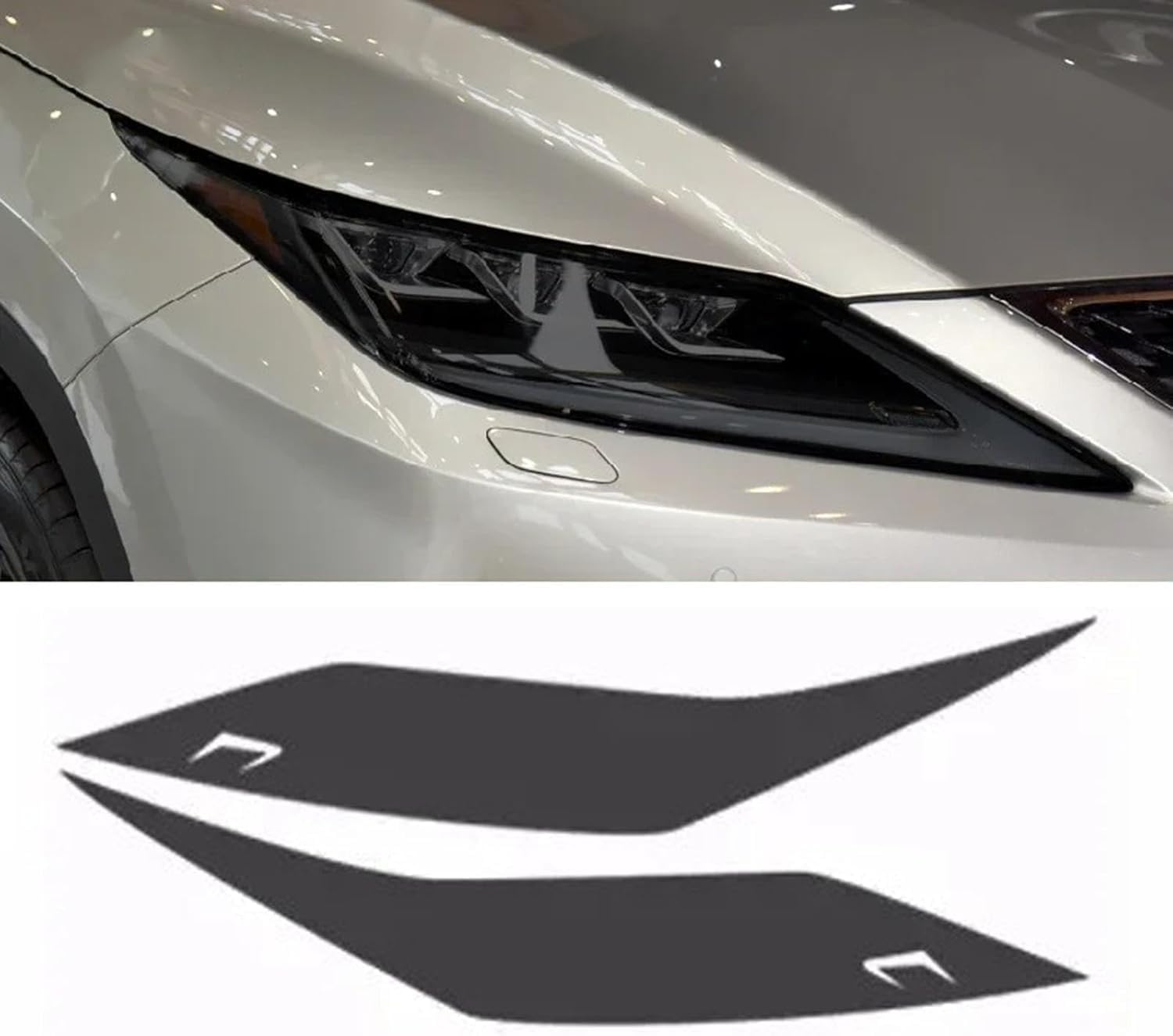 Samlng Blackened Car Front Light Film For Lexus Rx 2020+ Black Car Headlight Anti Scratch Protection Film Transparent Tpu Sticker