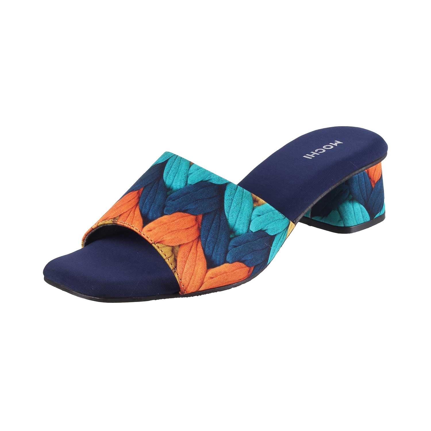 Women's Block Heel Multicolour Detail Fashion Sandal