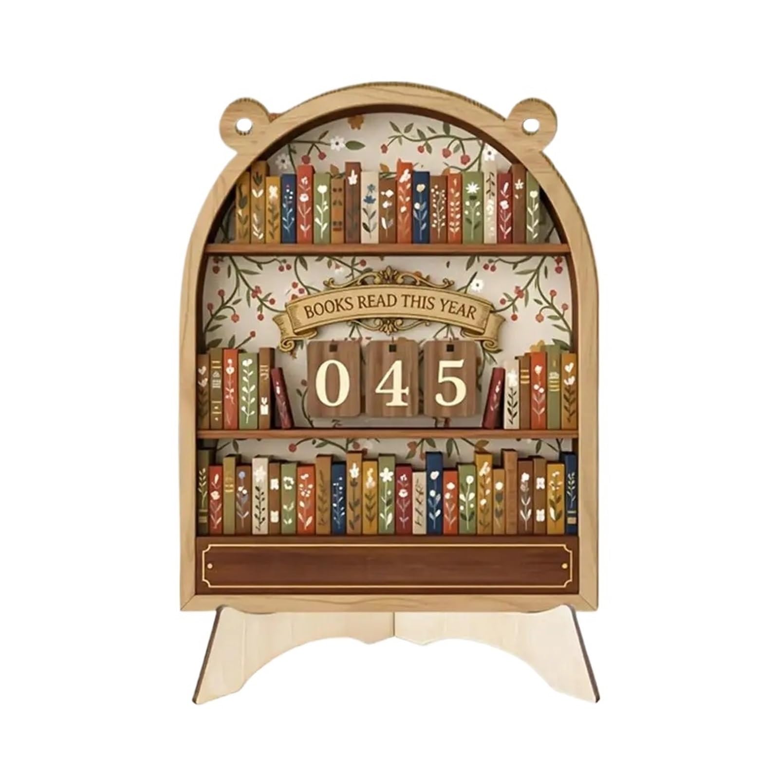 Wooden Reading Tracker - Elegant Book Log for 999 Books Challenge | Perfect for Book Lovers and Clubs(E)