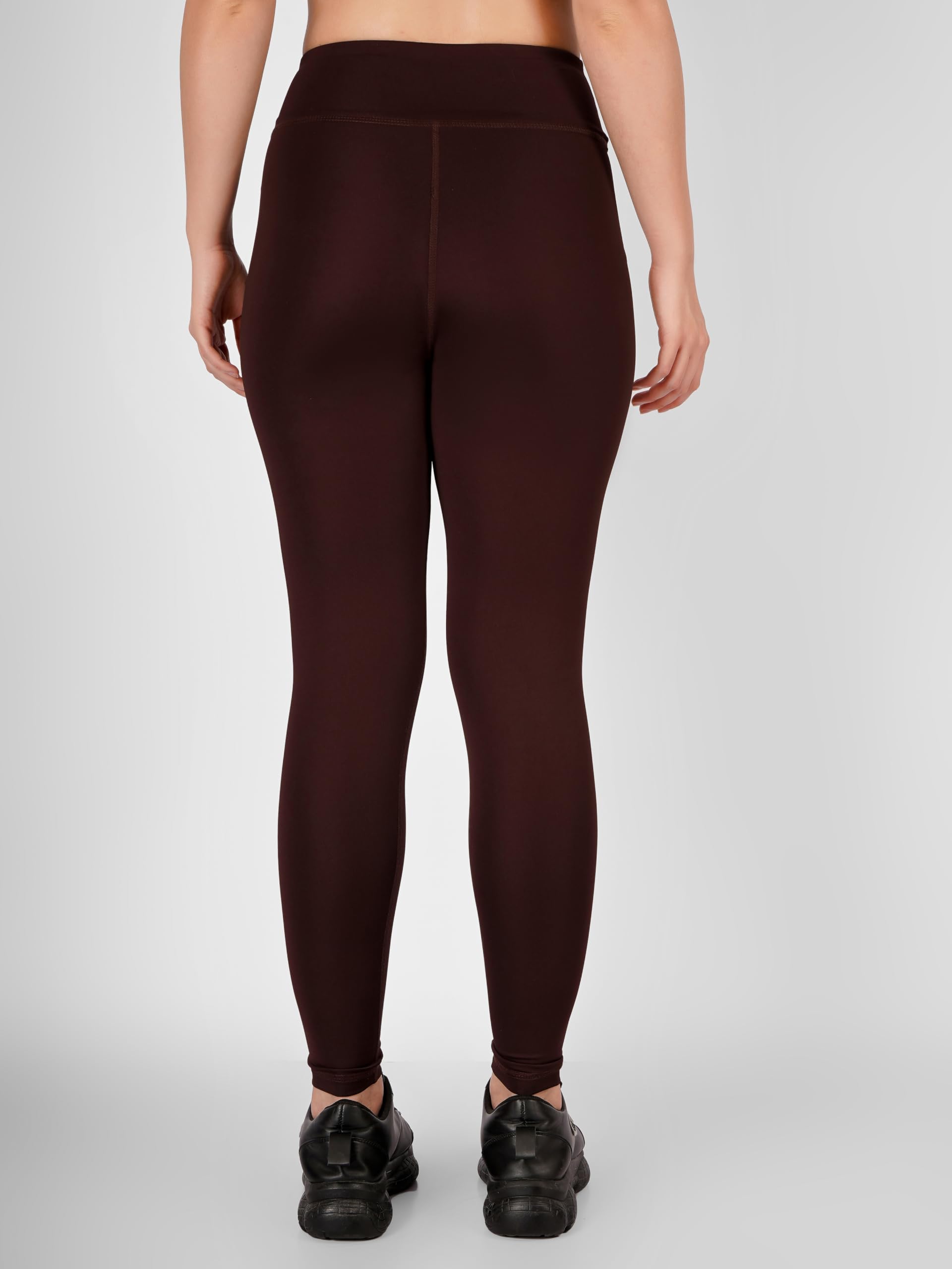 Imperative Regular High Waist Stretchable Gym Low Rise Tights Leggings with Crossover Belt for Women & Girls | Gym Wear/Active Wear Tights Yoga Pants. (in, Alpha, XL, Maroon) - Image 6 thumbnail