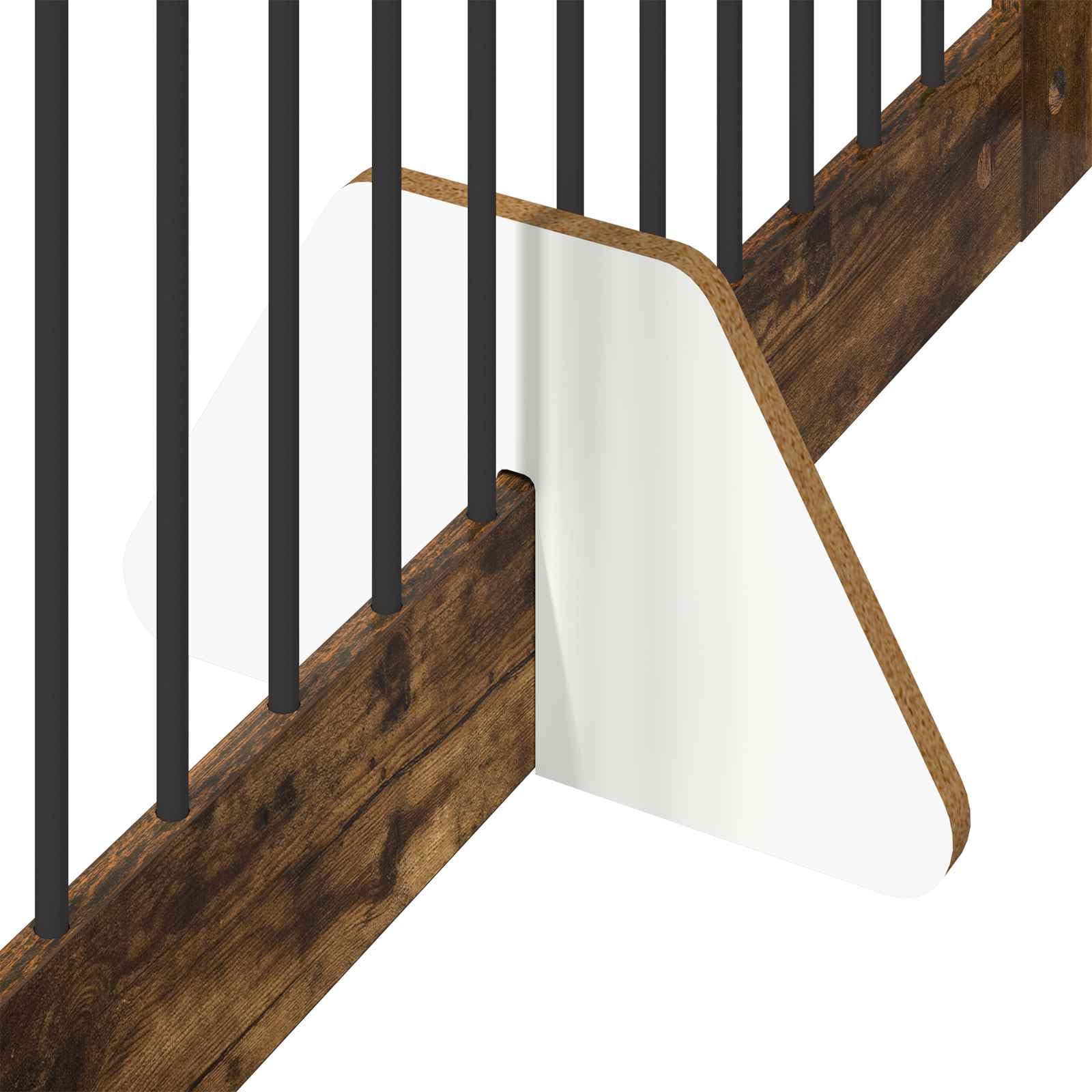 Portería para perros con soporte, 4 piezas de roble ahumado de 100 x 80 cm, plegable y portátil, ideal para caño interior, protección y alojamiento seguro de cachorros y perros