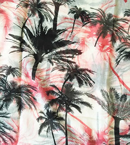 aesthetinc Palm Tree Tropical Print Infinity Loop Scarf Wrap 33"x 34"3