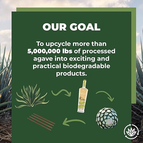 Miniatura 9 de Sustainable Agave Co - Pajitas de fibra de agave sin envolver - 100 unidades - biodegradables, a base de plantas, hechas con materiales reciclados,