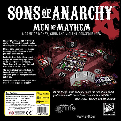 Sons of Anarchy Men of Mayhem juego de mesa miniatura 3