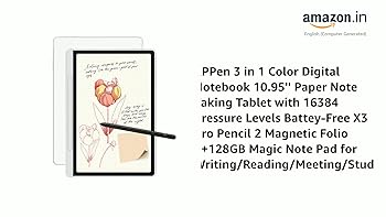 XPPen 3 in 1 Color Digital Notebook 10.95'' Paper Note Taking