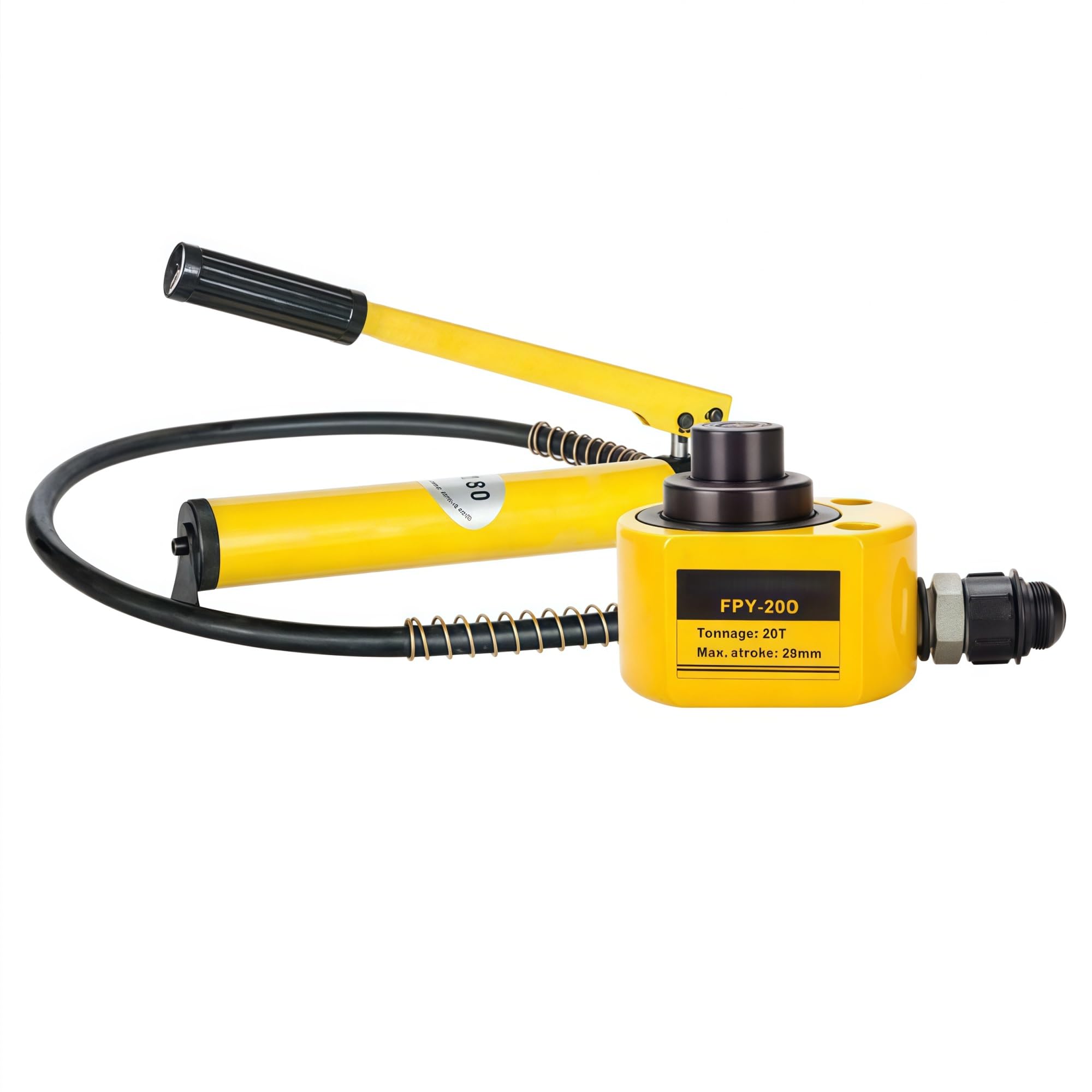 Zestaw zasilania podnośnika hydraulicznego z ręczną pompką ręczną i siłownikiem mikrohydraulicznym, idealny do zastosowań przemysłowych (podnośnik 20T + pompa ręczna CP-180)